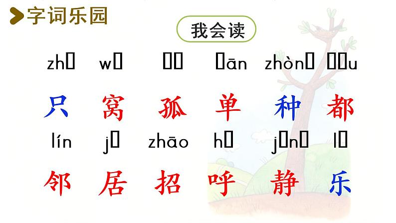 统编版一年级语文下册 第3单元 6.树和喜鹊 课件05