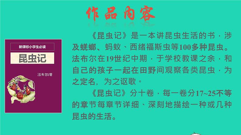 2021秋六年级语文上册名著导读昆虫记课件新人教版第6页