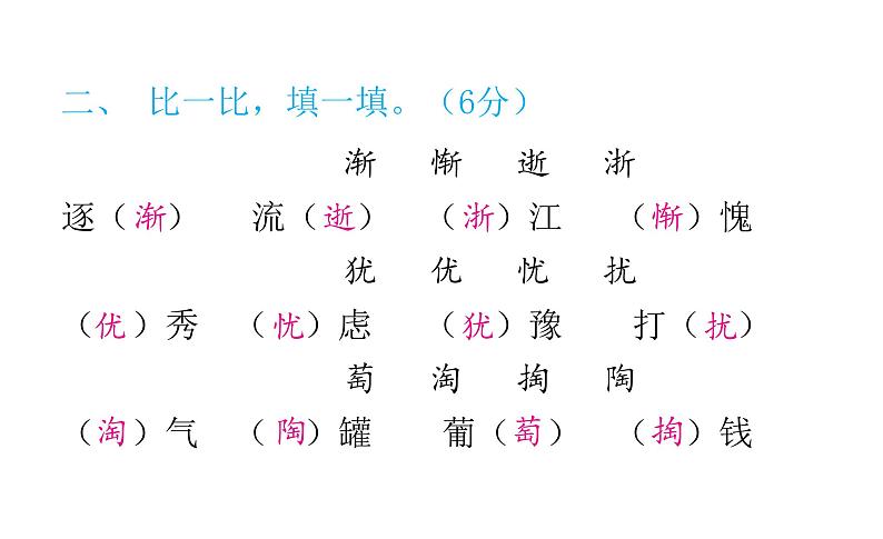 部编版语文四年级上册第一单元 达优测试题 课件（18张）第3页