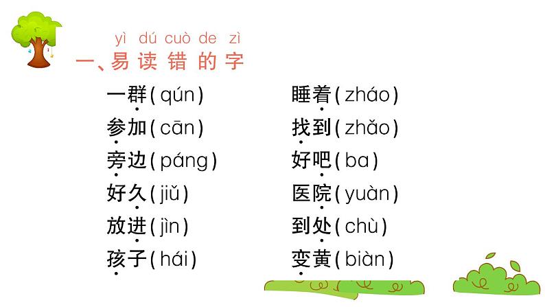 部编版 语文一年级上册 第八单元知识总结课件PPT第2页