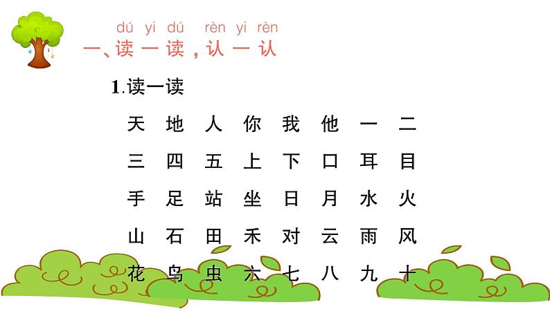 部编版 语文一年级上册 第一单元知识总结课件PPT02