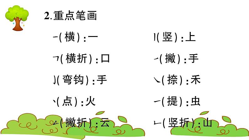 部编版 语文一年级上册 第一单元知识总结课件PPT05