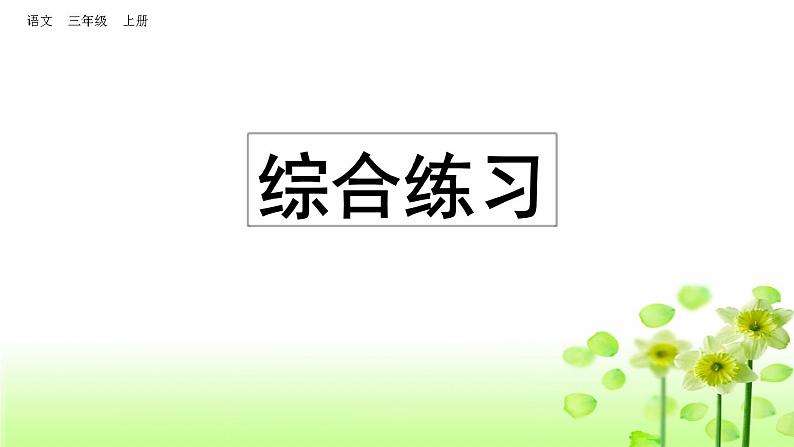 部编版语文三年级上册  专项10：综合练习课件01