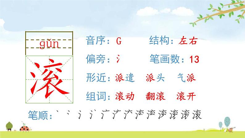 语文四年级上册部编版单元生字卡片全册书整理课件PPT第7页