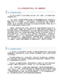 2020小升初语文优秀作文范文那一刻春暖花开素材2