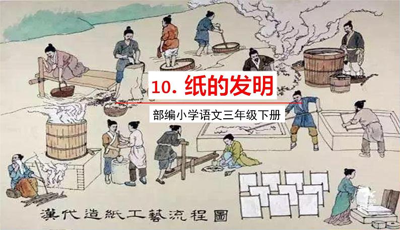 部编版语文三年级下册 10《纸的发明》课件+教案+练习+课文朗读01