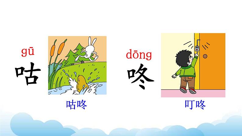 部编版（五四制）语文一下 20. 《咕咚》课件第5页