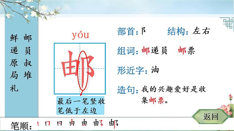 部编版语文二年级下册 3 开满鲜花的小路 生字课件第4页