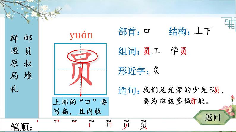 部编版语文二年级下册 3 开满鲜花的小路 生字课件第6页