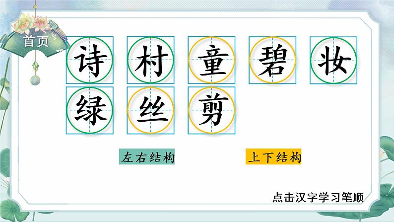 部编版语文二年级下册 1 古诗二首 生字课件02