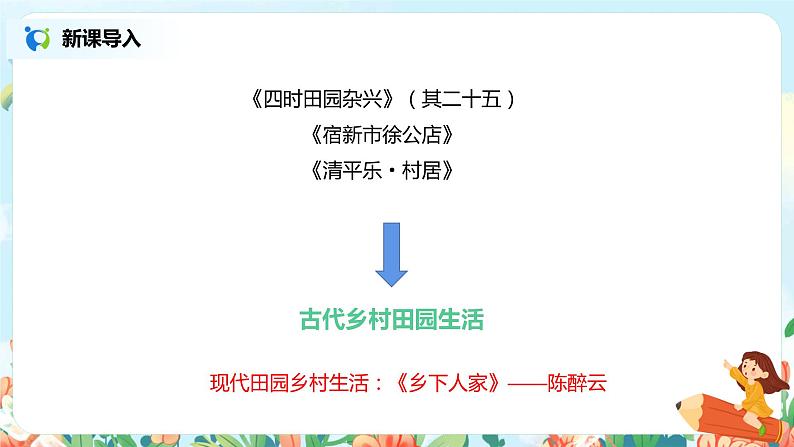 2021年部编版四年级下册《乡下人家》（第1课时）课件第2页