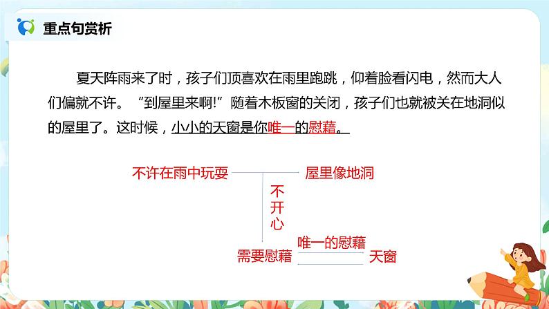 2021年部编版四年级下册《天窗》（第2课时）课件第8页