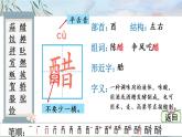 部编版语文六年级下册  1.北京的春节(笔顺动漫）课件PPT
