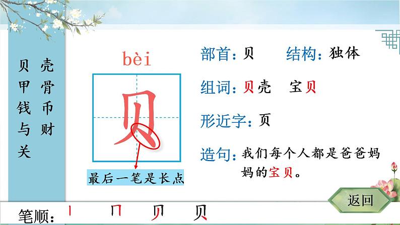 部编版语文二年级下册 识字 3 “贝”的故事 生字课件第3页