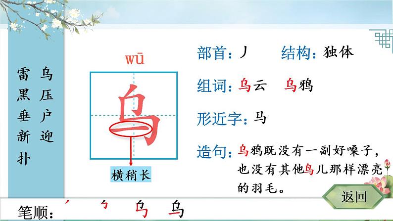 部编版语文二年级下册 16 雷雨 生字课件04