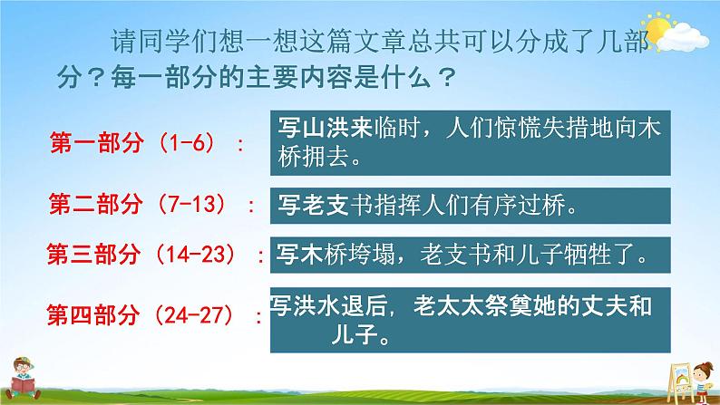 人教部编版六年级语文上册《13 桥》配套教学课件PPT优秀公开课第8页