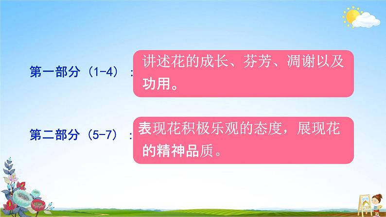 人教部编版六年级语文上册《4 花之歌》配套教学课件PPT优秀公开课第7页