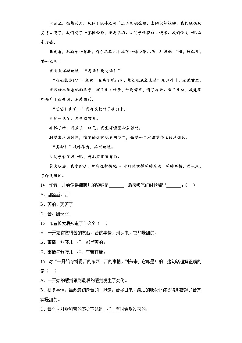 期末课课复习——部编版语文三年级上册——不懂就要问第3页