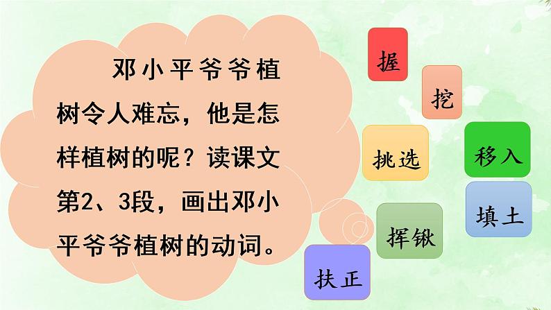 统编版二年级语文下册 第1单元 4.邓小平爷爷植树 课件05