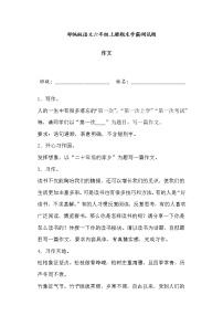 学霸夺冠宝典——部编版语文五年级上册期末作文专项复习试题