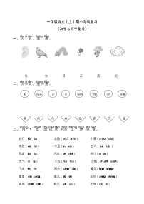 部编版语文一年级上册期中专项复习：识字与写字（有答案）