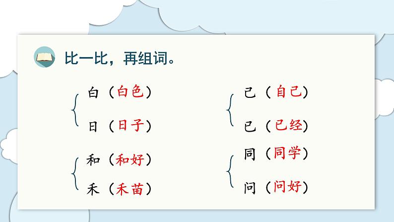 部编版语文一年级上册 第七单元 单元复习课件08