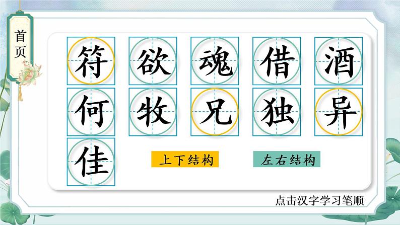 部编版语文三年级下册 9 古诗三首 生字课件02