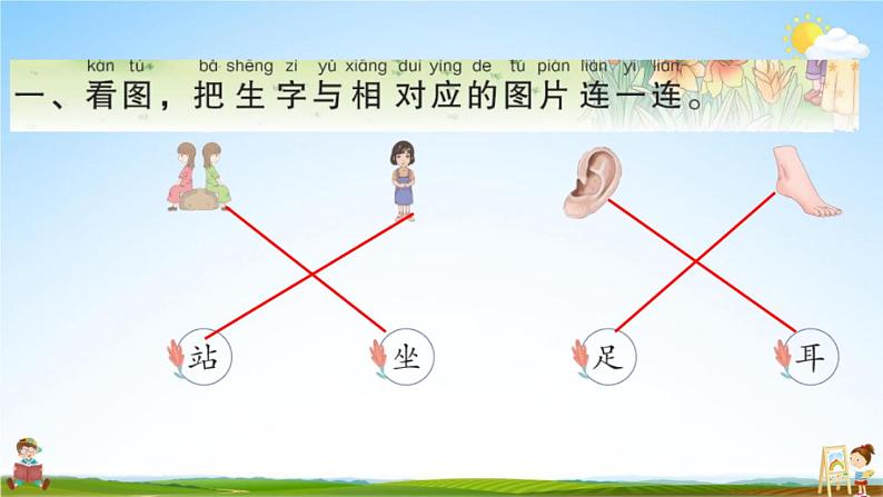 人教部编版一年级语文上册《识字3 口耳目》配套作业课件PPT教学课件第2页