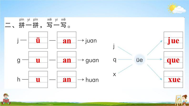 人教部编版一年级语文上册《期末复习拼音专项训练》配套作业课件PPT教学课件第3页