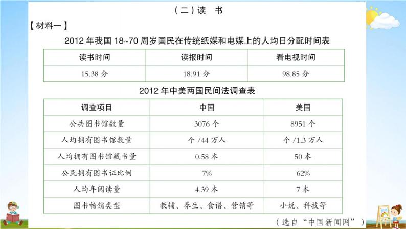 人教部编版五年级语文上册《双休阅读作业八》配套作业课件PPT教学课件第6页