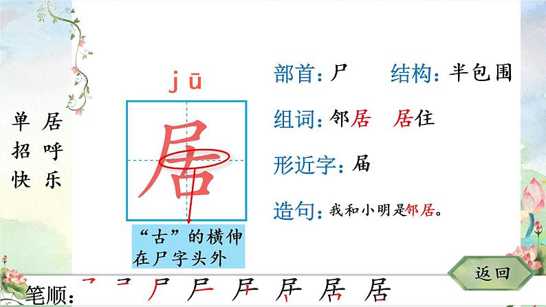 部编版语文一年级下册 6 树和喜鹊 生字课件第4页