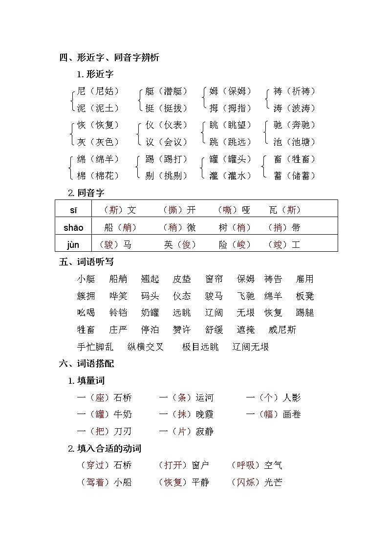 部编版五年级下册语文-第七单元复习重点第2页