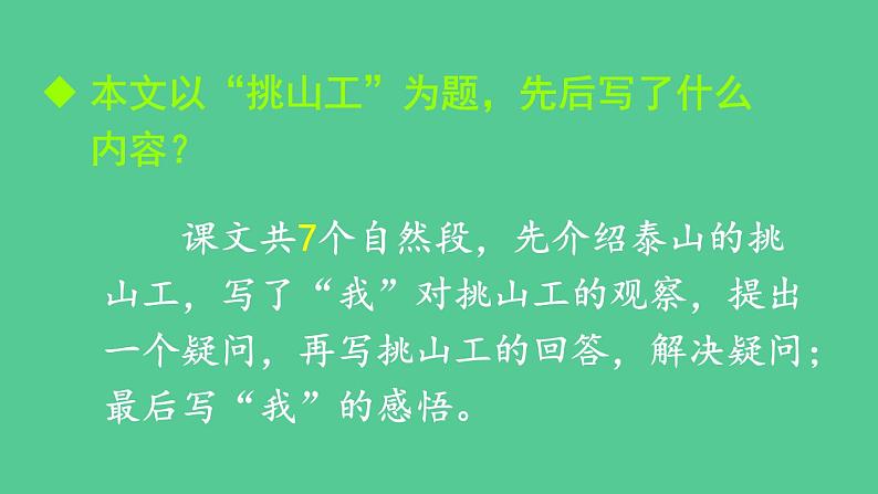 人教部编版四年级语文下册25.《 挑山工》【课件】08