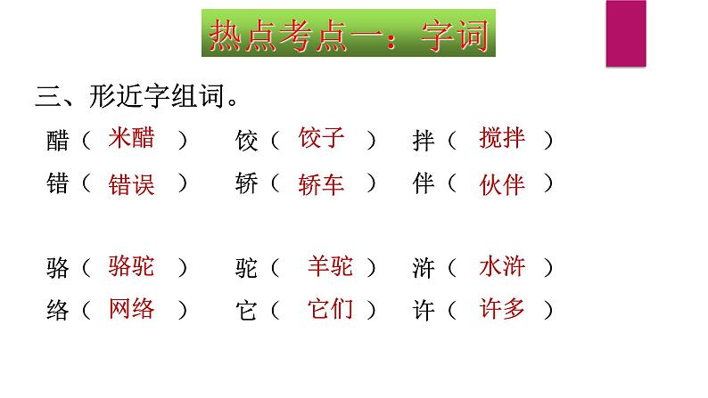 部编版小学语文六年级下册-期末总复习课件第7页