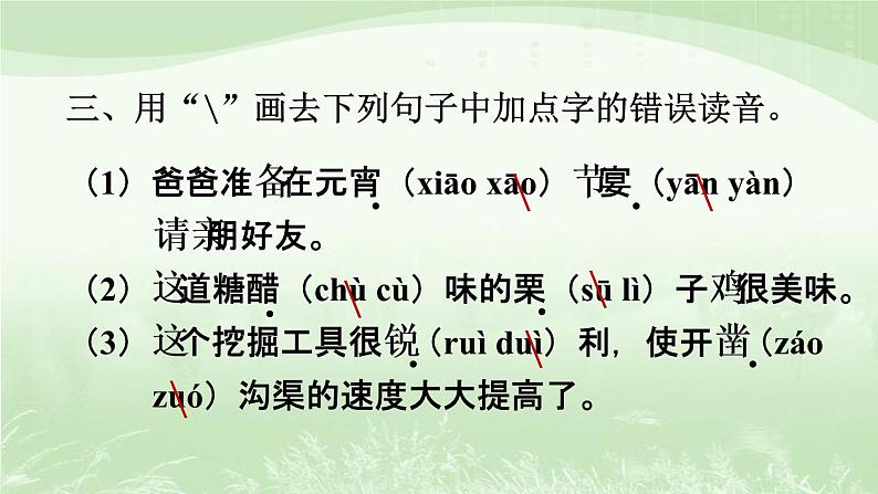 部编人教版六年级语文下册全册期末专项复习课件05