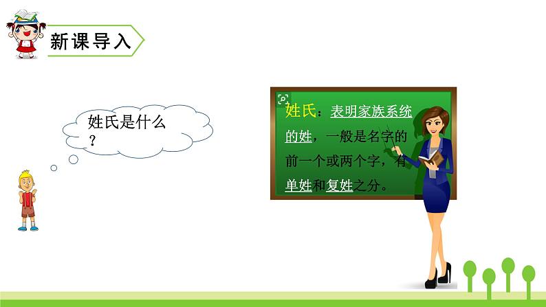 识字2   姓氏歌第1页