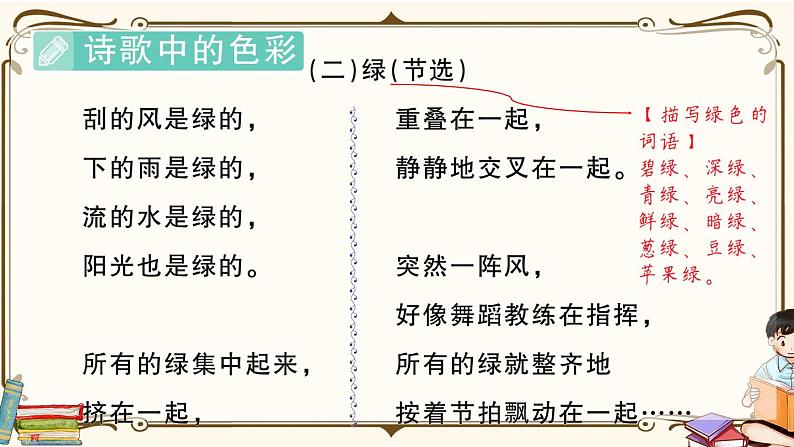 部编版 语文四年级下册 专项复习PPT 第6天： 课内阅读04