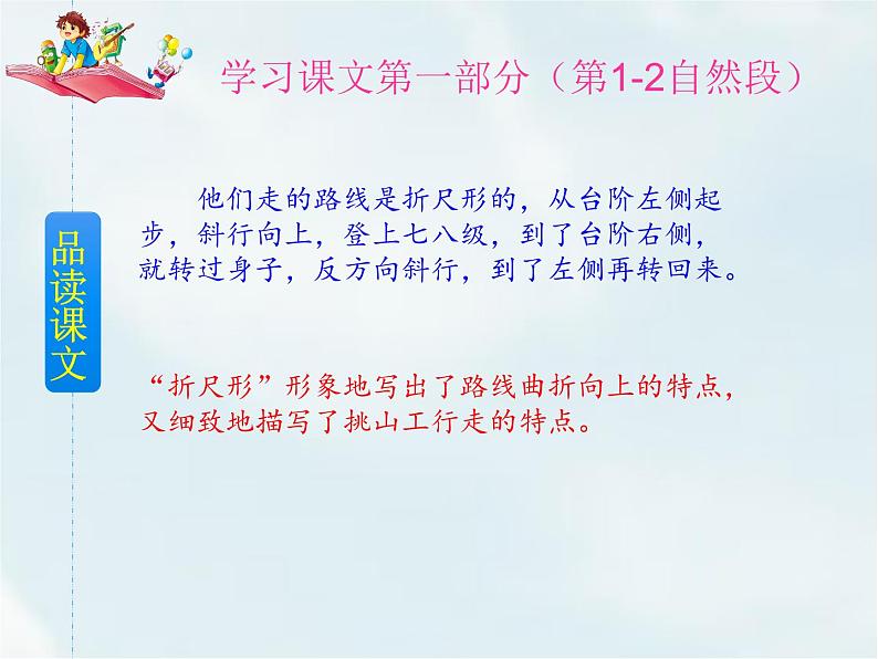 人教部编版四年级下册第七单元—— 25 挑山工【课件+教案+课文朗读】06