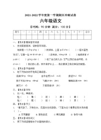 部编版六年级语文上册期末测试卷 (11)