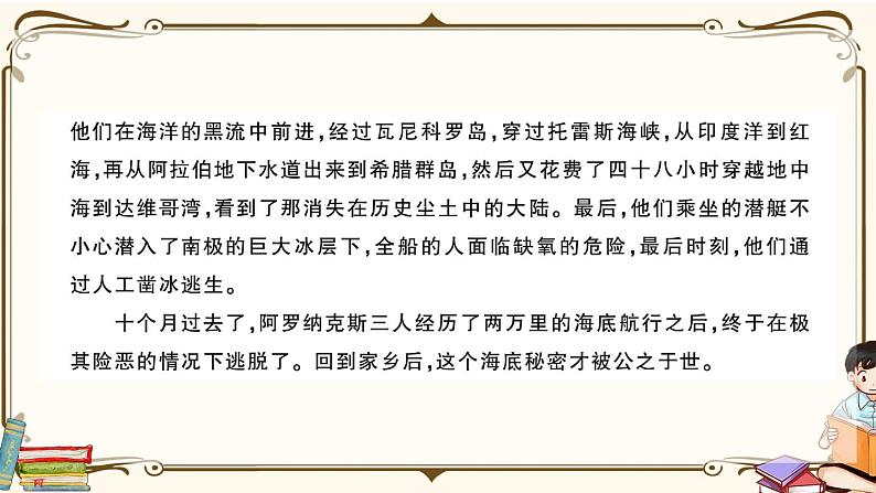 部编版 语文六年级下册 专项复习PPT 第七天：  课外阅读第3页