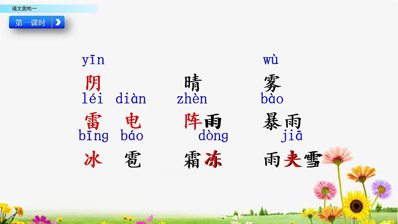 2021年小学语文部编版一年级下册 第一单元 语文园地一 配套课件1第2页