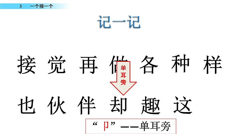 2021年小学语文部编版一年级下册 第二单元 3 一个接一个 配套课件1第7页