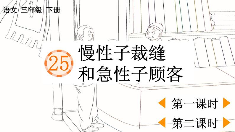 部编版语文三年级下册 第八单元 25 慢性子裁缝和急性子顾客 PPT课件01