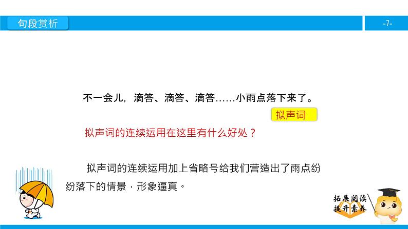 二年级【专项训练】课外阅读：下雨啦（下）课件PPT07