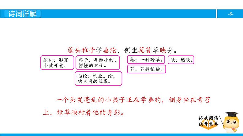 二年级【专项训练】诗词阅读：小儿垂钓课件PPT08