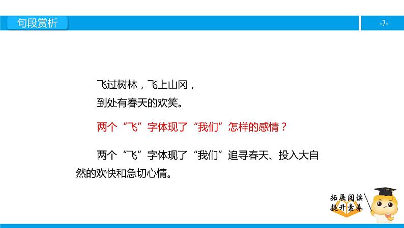 三年级【专项训练】课外阅读：春的消息（下）课件PPT第7页