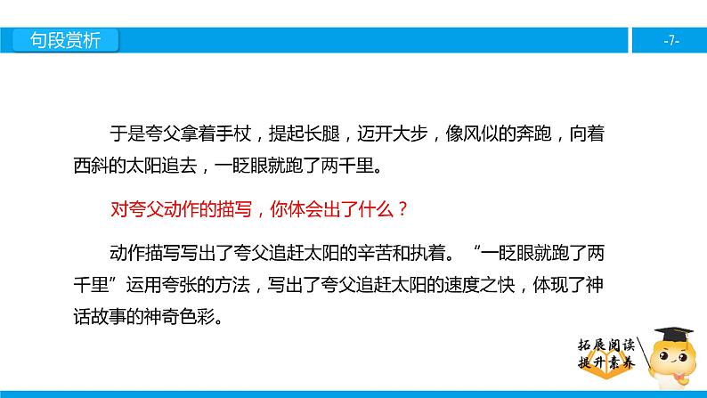 三年级【专项训练】课外阅读：夸父追日（下）课件PPT第7页