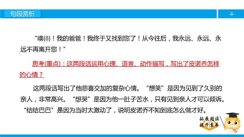 三年级【专项训练】课外阅读：木偶奇遇记(节选)（下）课件PPT第8页