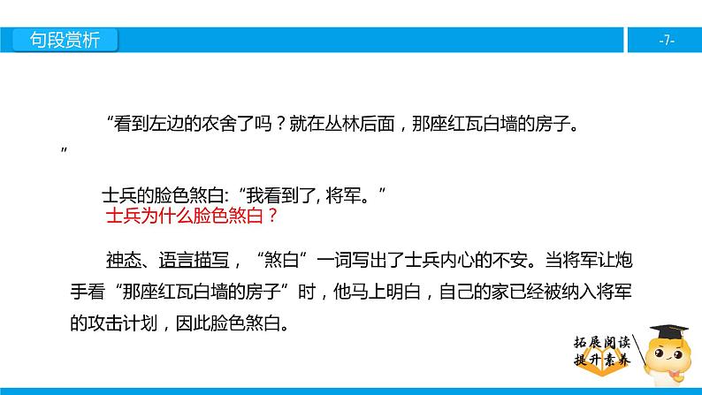 三年级【专项训练】课外阅读：炮手（下）课件PPT第7页