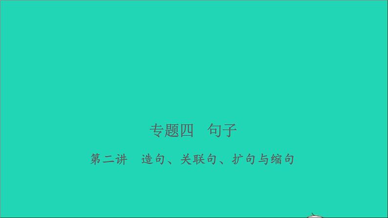 2021年语文专题四句子第二讲造句关联句扩句与缩句习题课件01